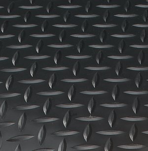 Diamond Plate Safety Step Solid Black